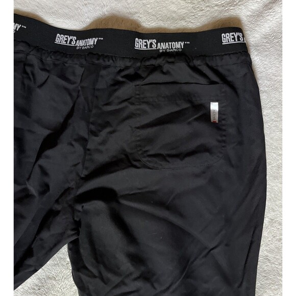 Grey's Anatomy by Barco Active Scrub Pants Black Women's XL Elastic Waist & Tie - Picture 7 of 7